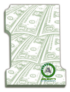 Promotional Sticky Notes: 4 inch x 3 inch Number One Shaped Sticky Notes